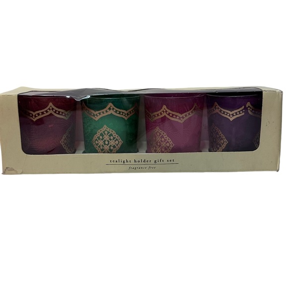Pier 1 Imports Tea Light Holder Gift Set Multi Color Romantic  New In Box BoHo - Picture 1 of 10